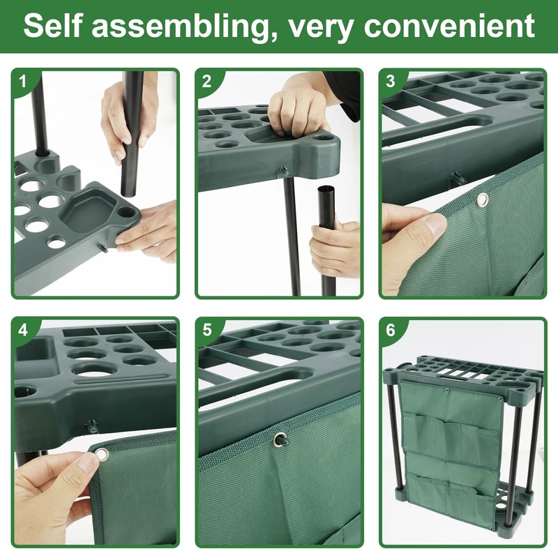 33 Slot Garden Tool Organizer Rack Heavy Duty Storage Stand For Garage And Yard Tools 3