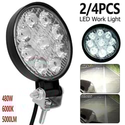 led work light round off road driving lights waterproof high brightness headlight set