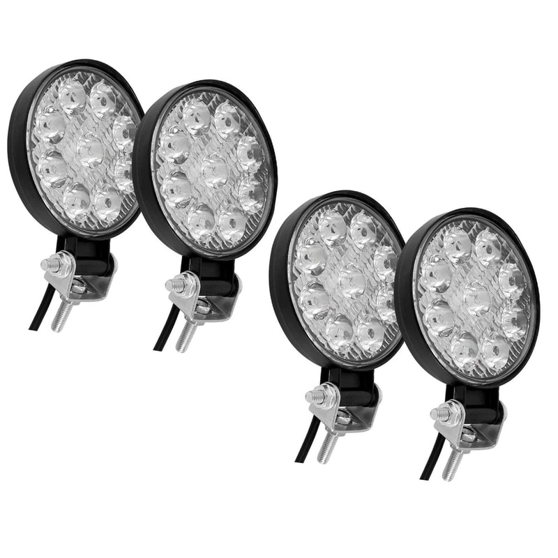 LED Work Light Round Off Road Driving Lights Waterproof High Brightness Headlight Set 7