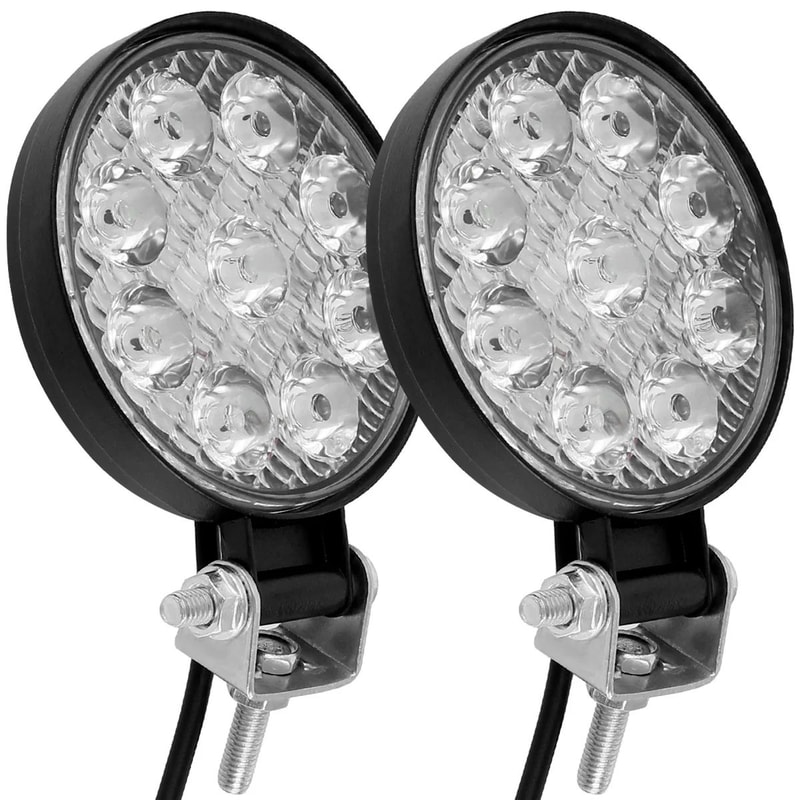 LED Work Light Round Off Road Driving Lights Waterproof High Brightness Headlight Set 6