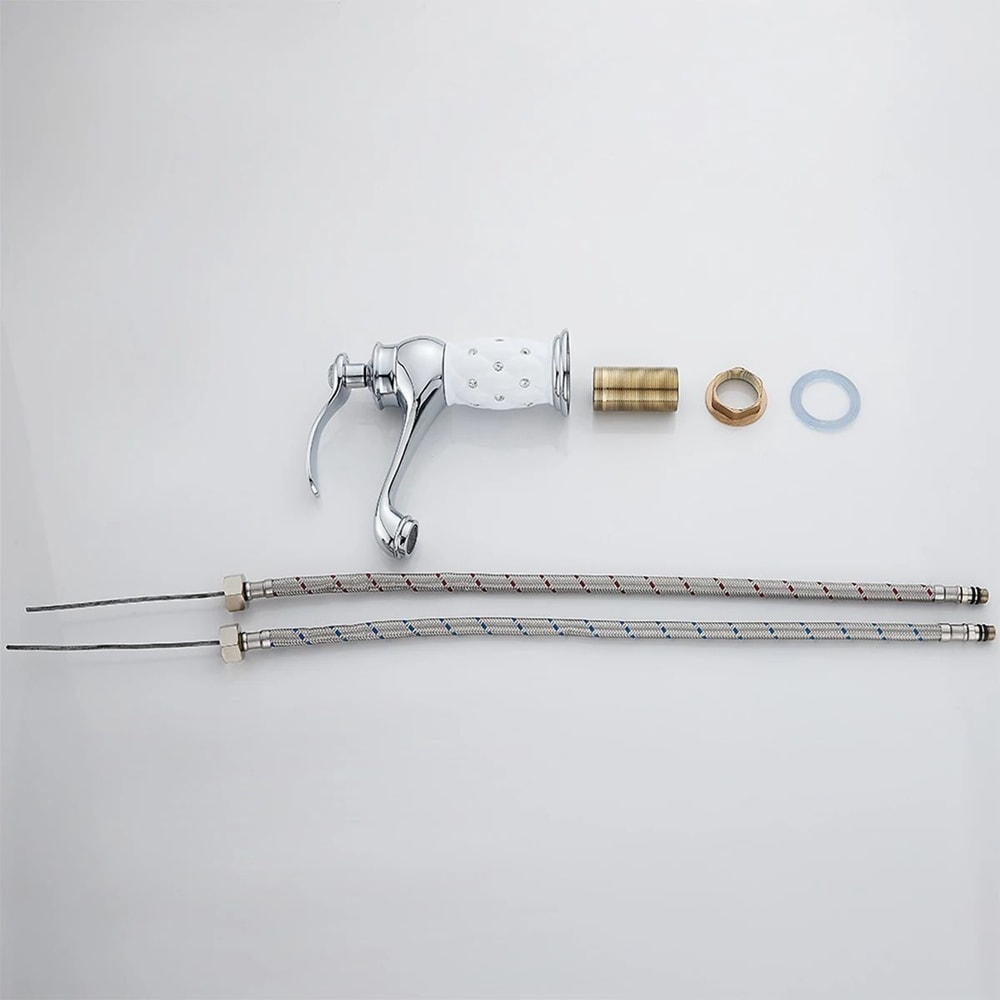 Modern Bathroom Sink Faucet Hot And Cold Mixer Deck Mounted Vanity Tap 3