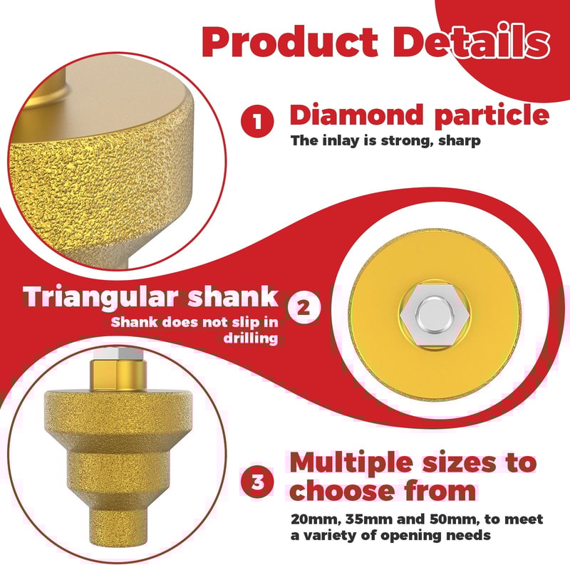 Diamond Step Drill Bit Chamfer Tool Precision Hole Opener For Metal Wood And Plastic 2