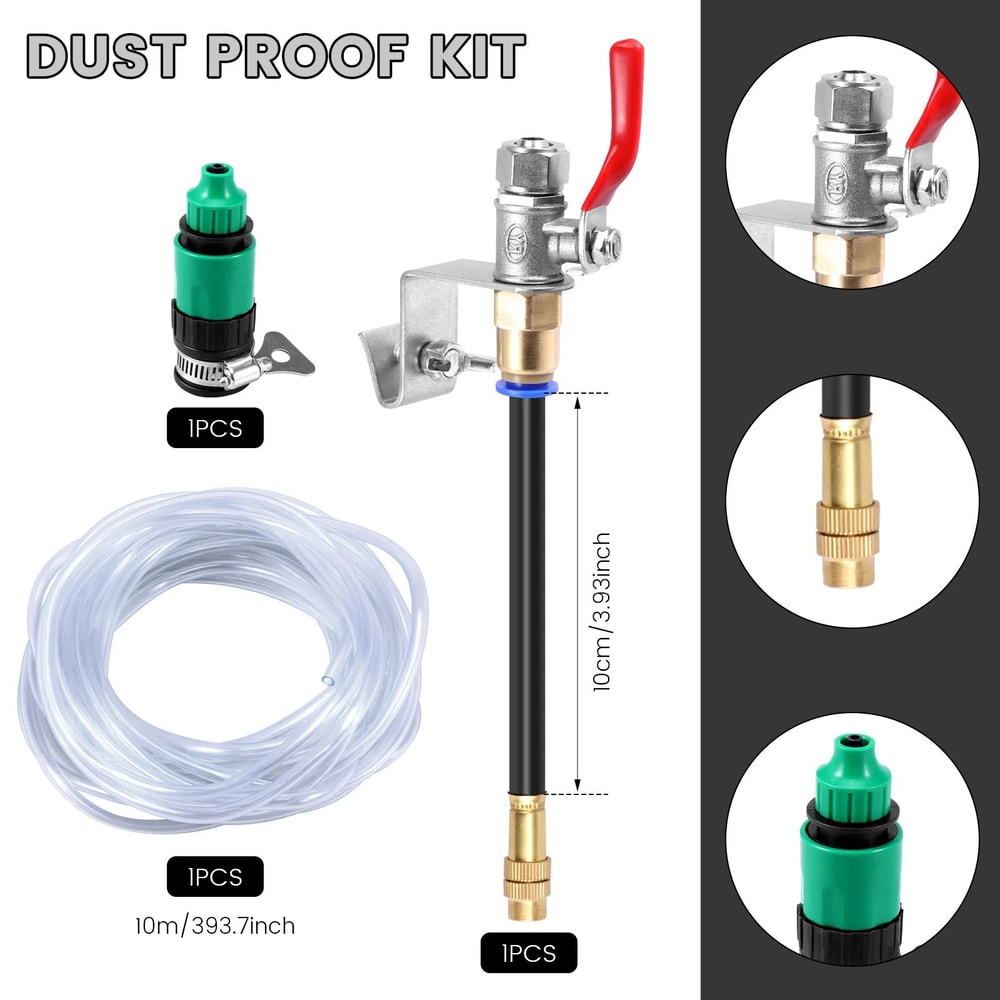 Angle Grinder Dust Control Misting System Water Spray Attachment For Cleaner Cutting 6