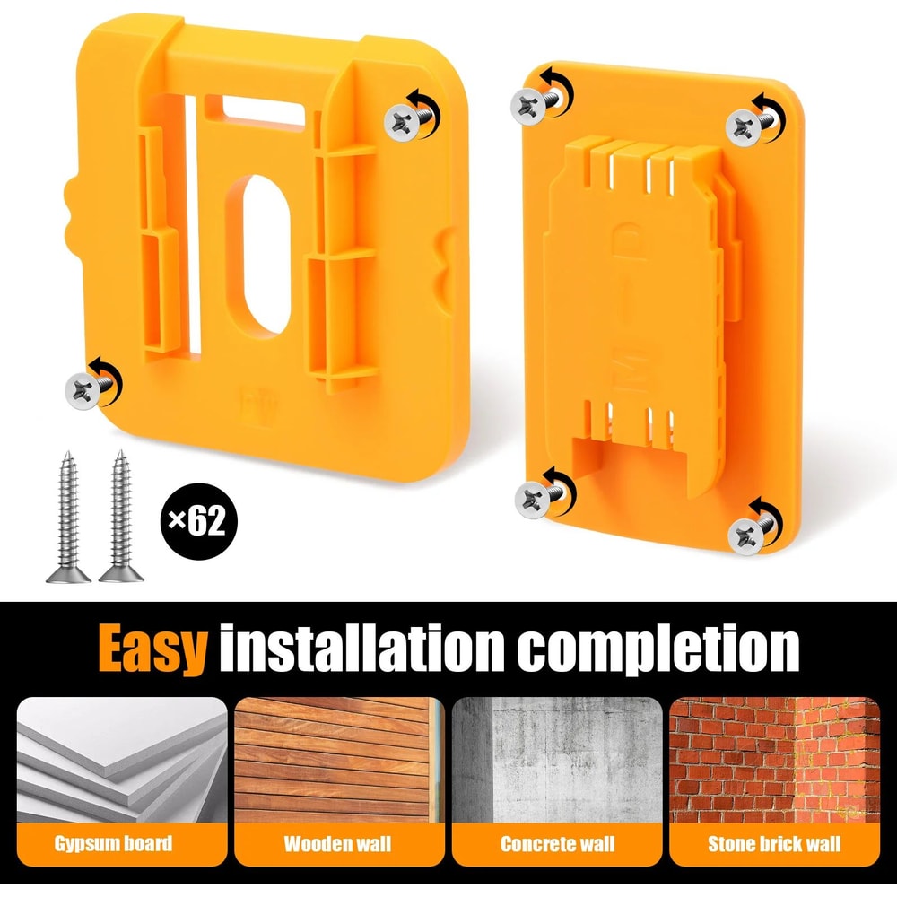 Heavy Duty Cordless Tool Organizer Wall Mount Rack For Dewalt And Milwaukee Batteries 3