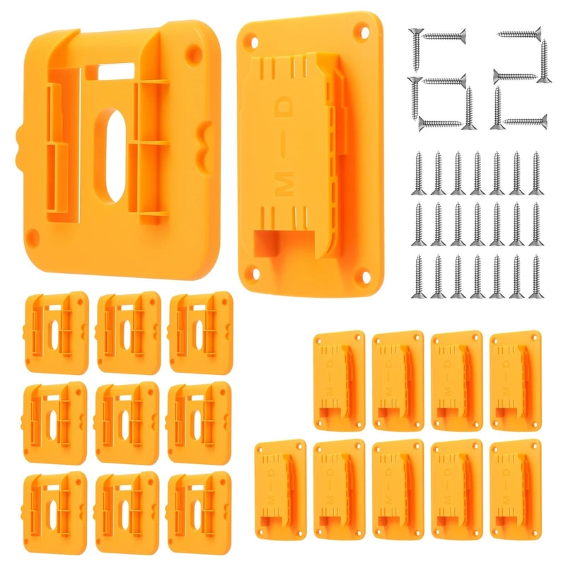 Heavy Duty Cordless Tool Organizer Wall Mount Rack For Dewalt And Milwaukee Batteries 6