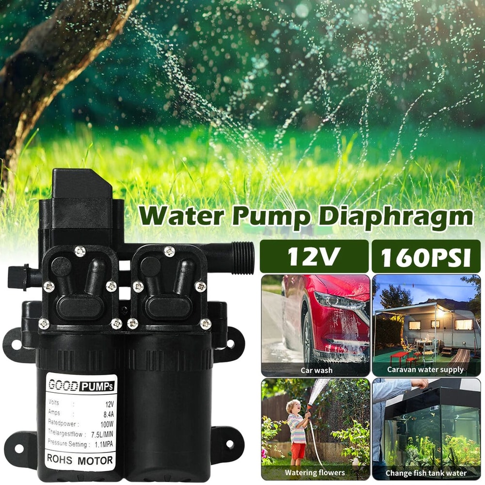 12V High Pressure Water Pump With Automatic Switch For RV Camping And Cleaning Use 0