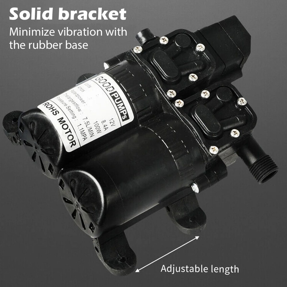 12V High Pressure Water Pump With Automatic Switch For RV Camping And Cleaning Use 2