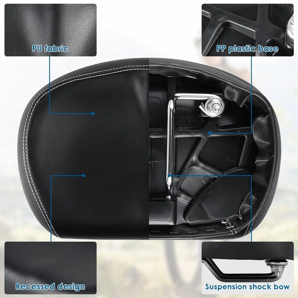 Comfort Wide Noseless Bike Seat Cushion For Pain Free Riding And Shock Absorption 2