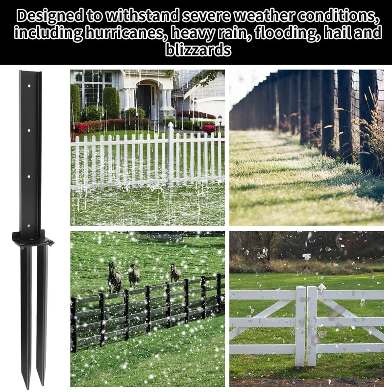 Heavy Duty Fence Post Repair Stake Ground Anchor For Fixing Broken And Tilted Posts 3