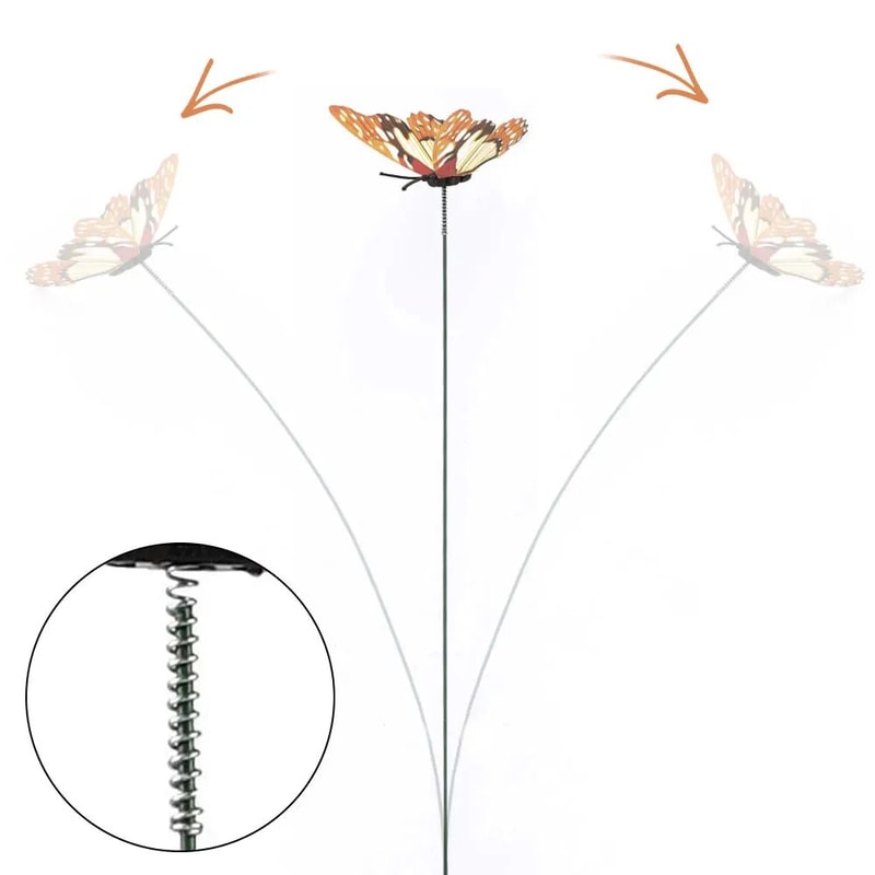 Colorful 3D Butterfly Garden Stakes Decorative Outdoor Yard Ornaments Set 4