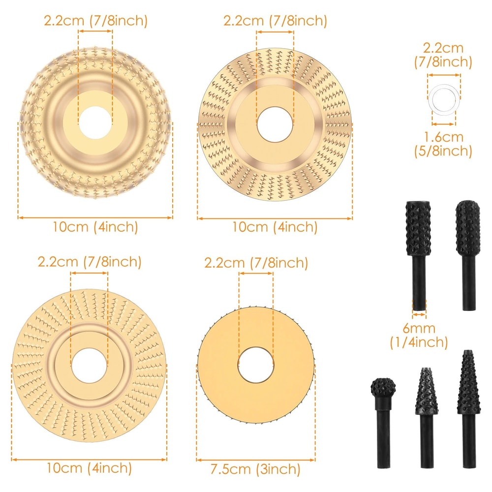 Wood Carving Disc Set For Angle Grinder Grinding Shaping And Polishing Tools 5