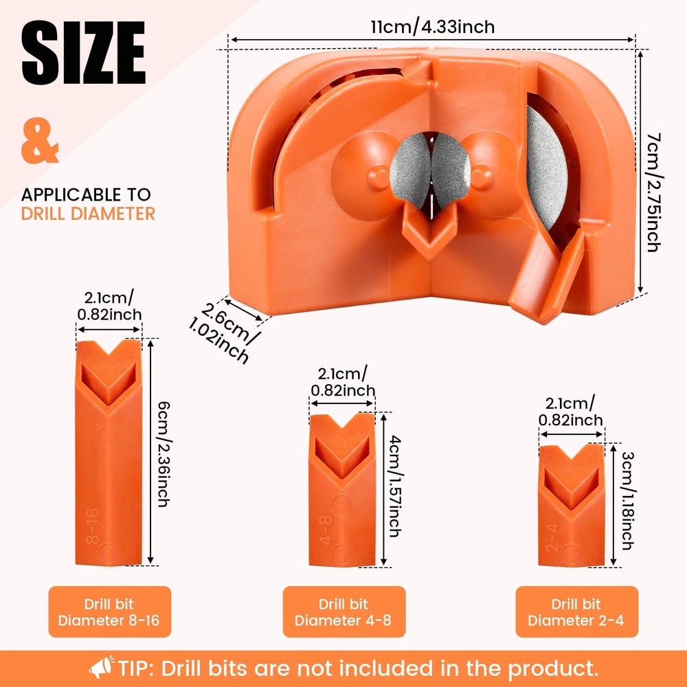 Universal Drill Bit Sharpener Tool With Diamond Grinding Wheel For Fast Precision Sharpening 5