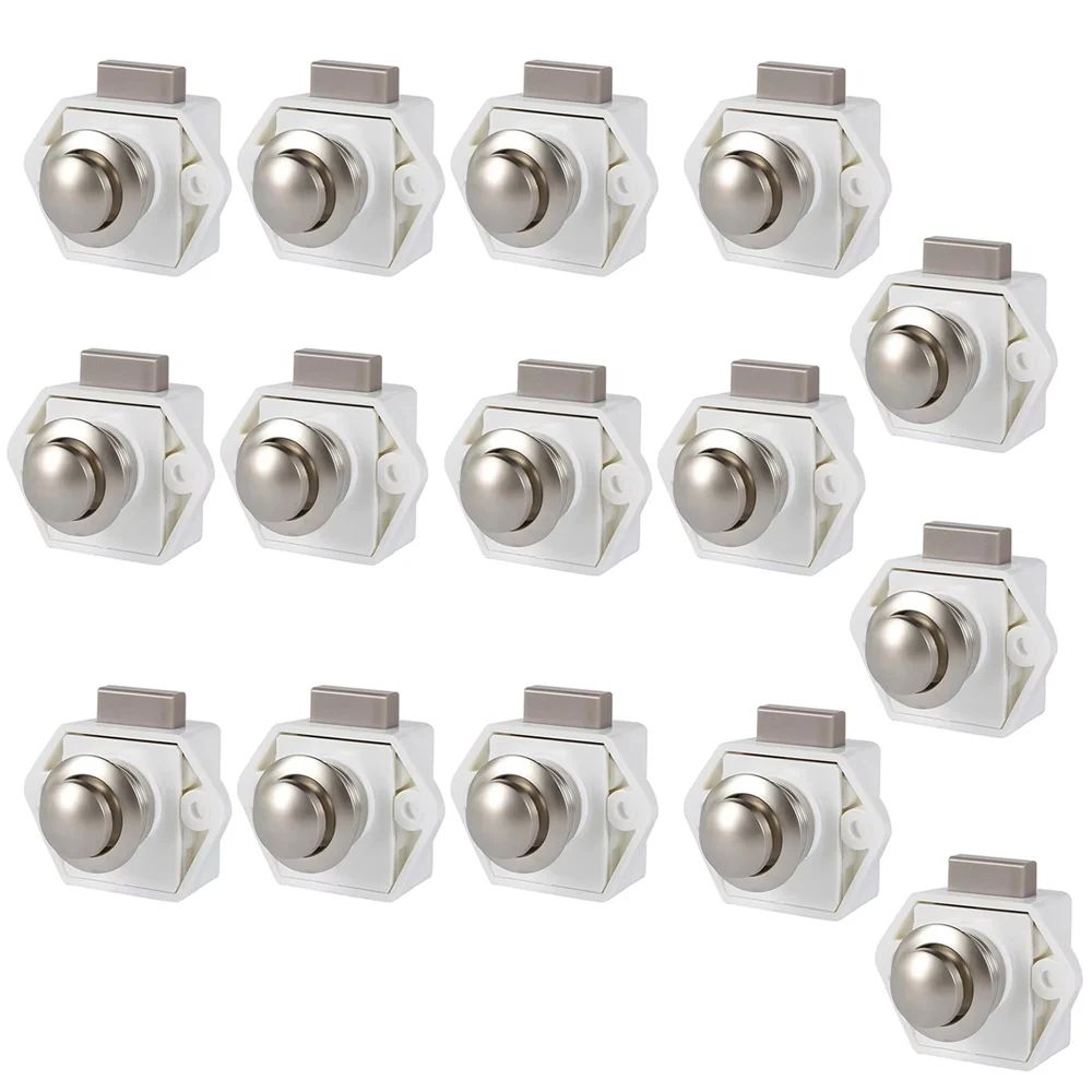 Push Lock Drawer Latch Set For RV Cabinet Boat And Camper Furniture Security 11