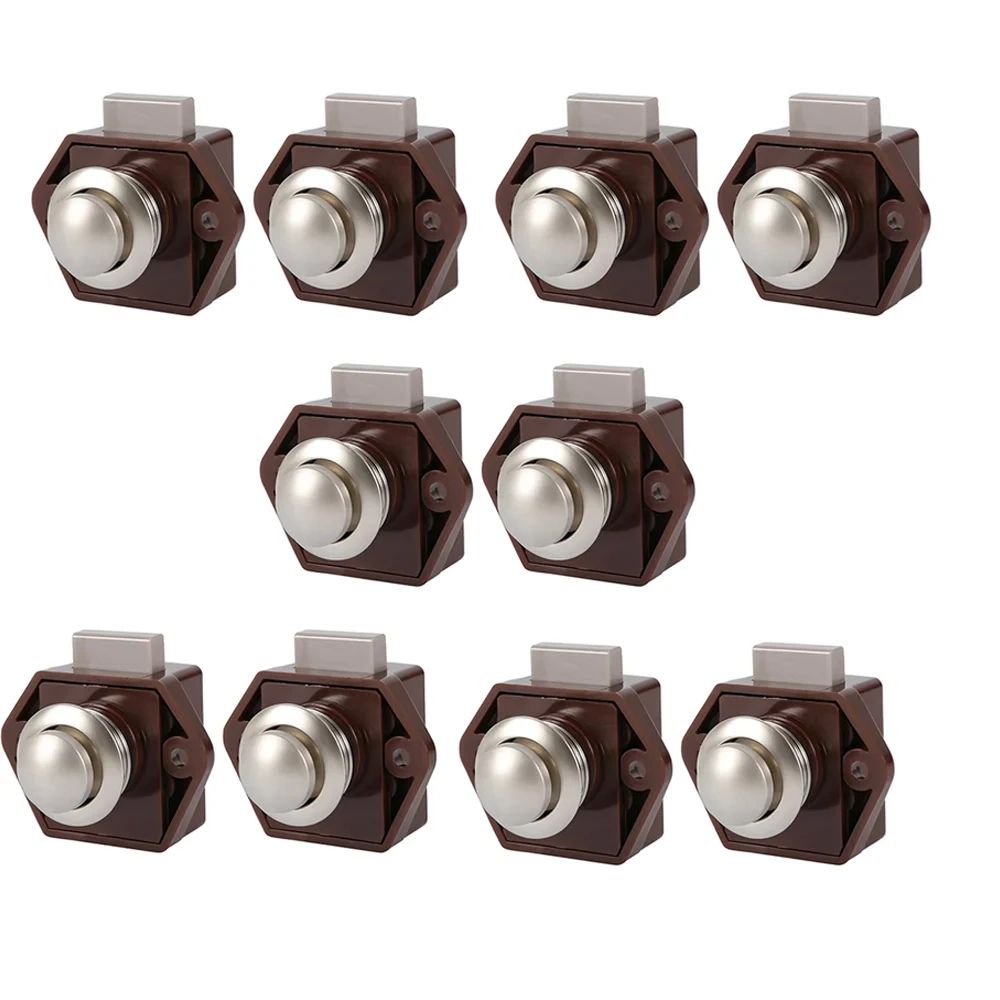 Push Lock Drawer Latch Set For RV Cabinet Boat And Camper Furniture Security 8