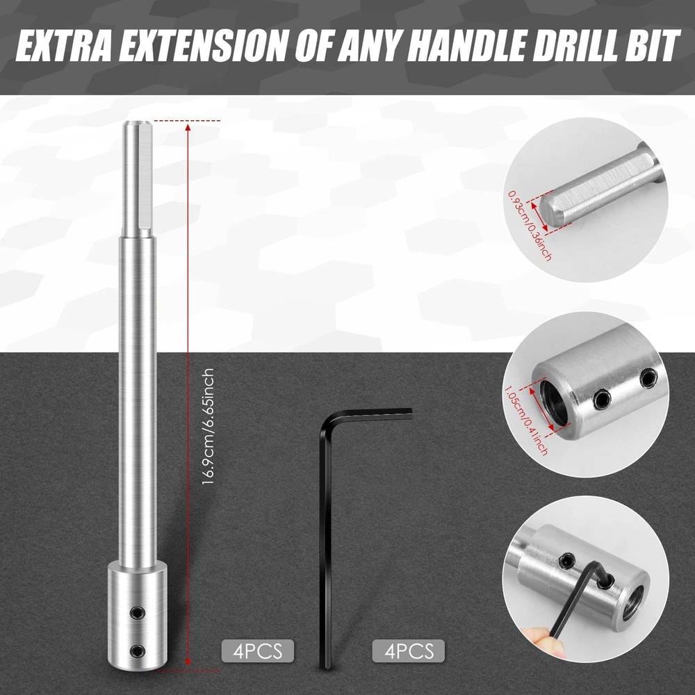 Magnetic Drill Bit Extension Set Long Bit Holder Adapter For Hard To Reach Screwing 2