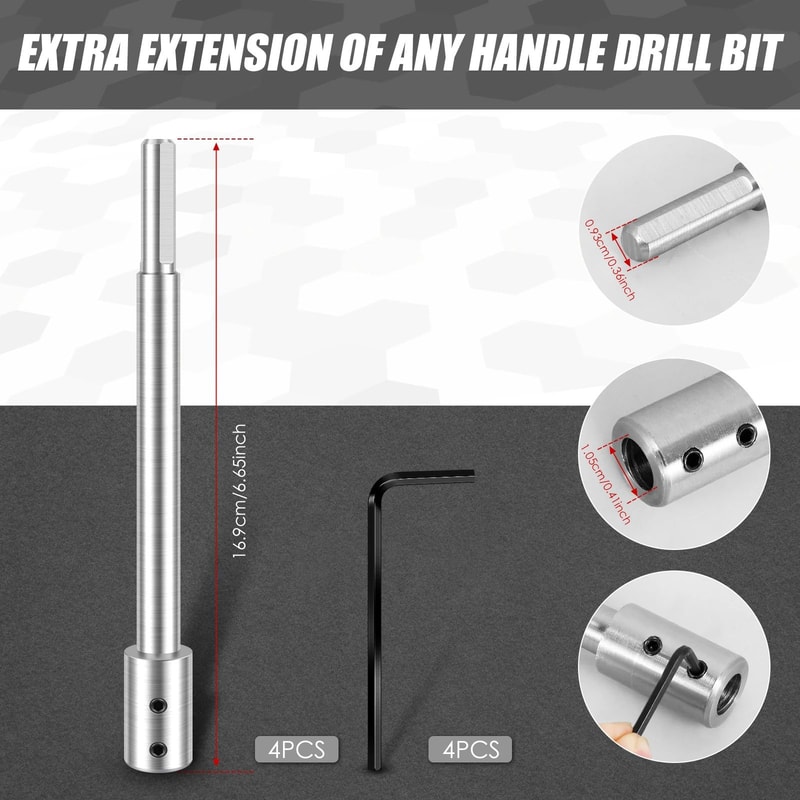 Magnetic Drill Bit Extension Set Long Bit Holder Adapter For Hard To Reach Screwing 2