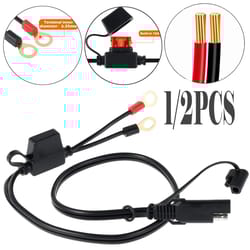 sae battery charger cable quick connect extension with fuse for motorcycle and car use