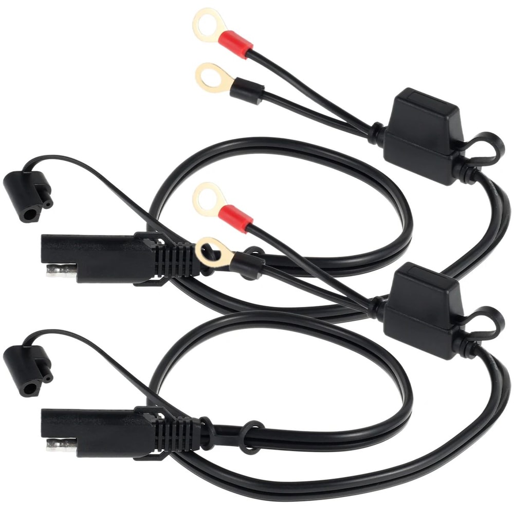 SAE Battery Charger Cable Quick Connect Extension With Fuse For Motorcycle And Car Use 4