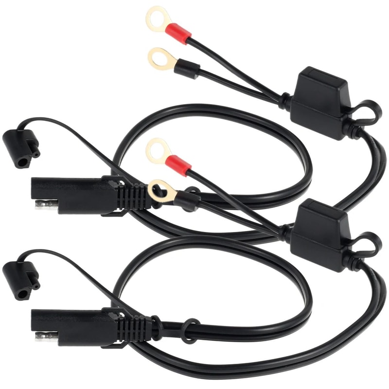SAE Battery Charger Cable Quick Connect Extension With Fuse For Motorcycle And Car Use 4