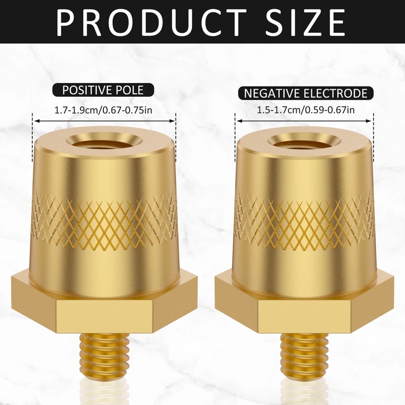 Brass Battery Terminal Adapter Connectors For Car Battery Post Conversion And Secure Connection 5