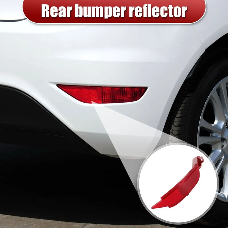 Rear Bumper Reflector Light Cover For Ford Fiesta Tail Fog Light Replacement 1
