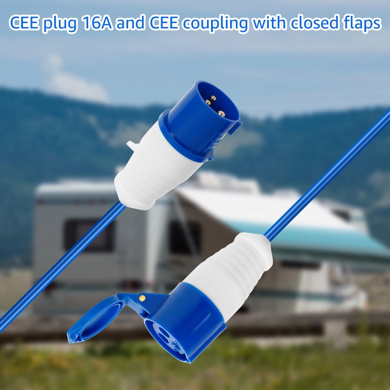 Heavy Duty Camping Extension Cable Power Cord For Caravan Outdoor And RV Use 5