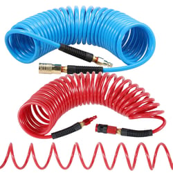 25ft air compressor hose recoil pu air hose with coupler for flexible and tangle free use