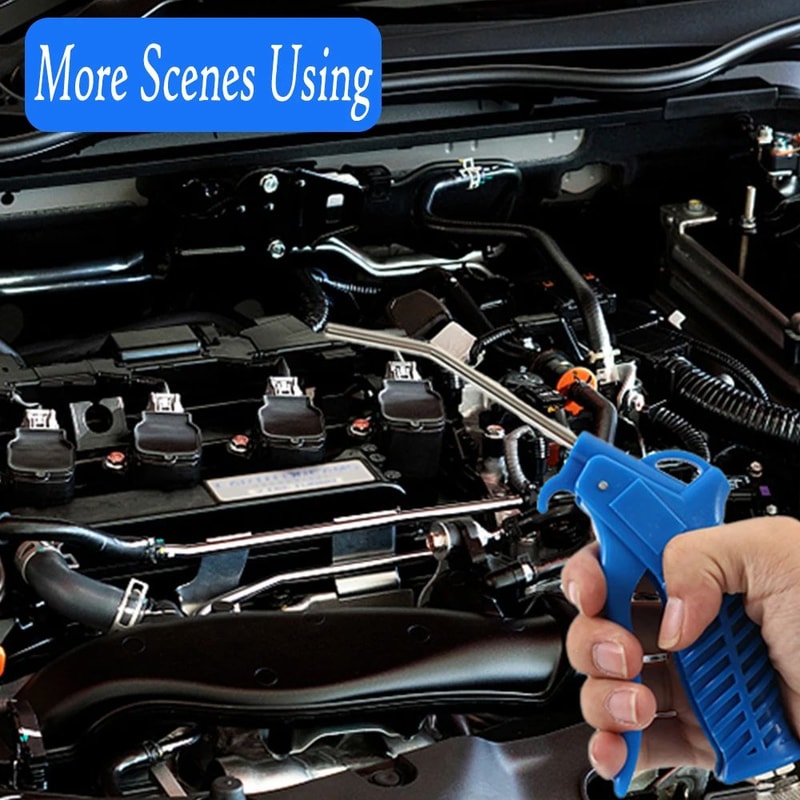 Air Compressor Blow Gun Hose Kit For Dust Cleaning And Multi Purpose Workshop Use 1