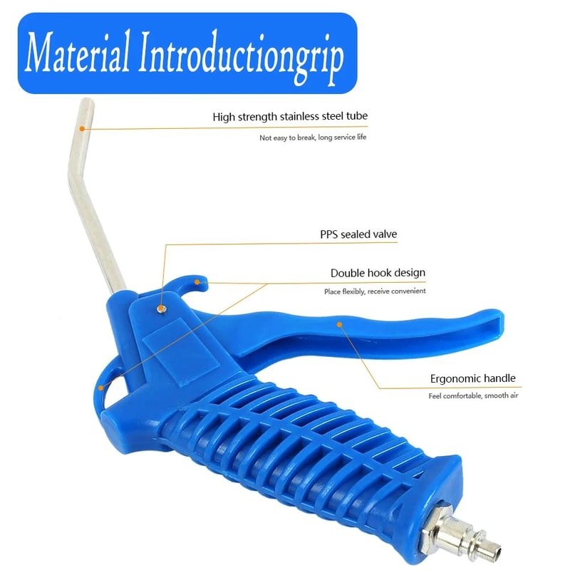 Air Compressor Blow Gun Hose Kit For Dust Cleaning And Multi Purpose Workshop Use 3