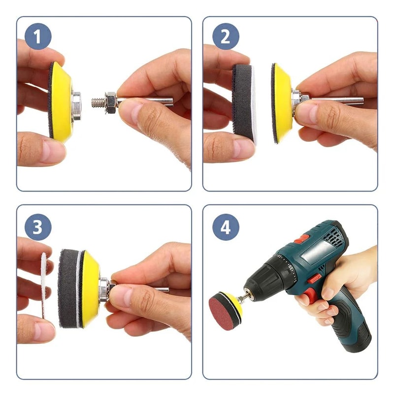 2 Inch Sanding Discs Set Multi Grit Polishing Pads For Rotary Tools And Metal Finishing 3