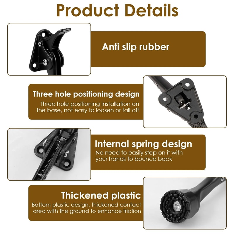 Heavy Duty Kickdown Door Stopper Adjustable Pedal Door Stop For Home And Garage 1