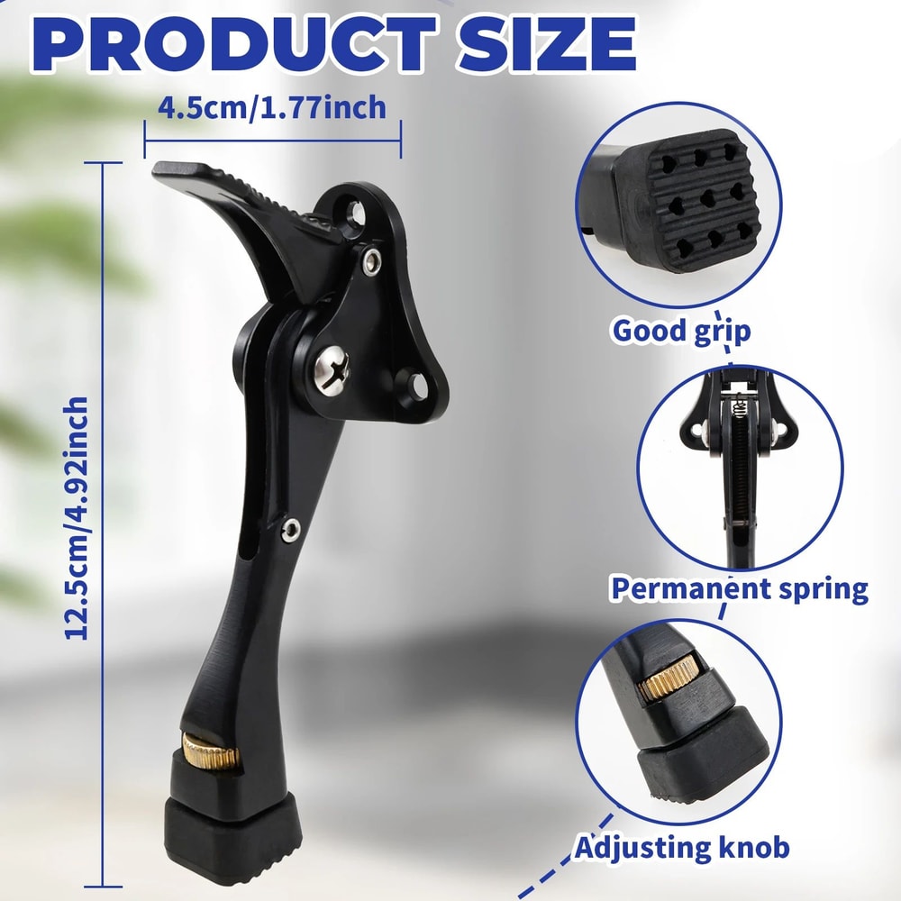Heavy Duty Kickdown Door Stopper Adjustable Pedal Door Stop For Home And Garage 6