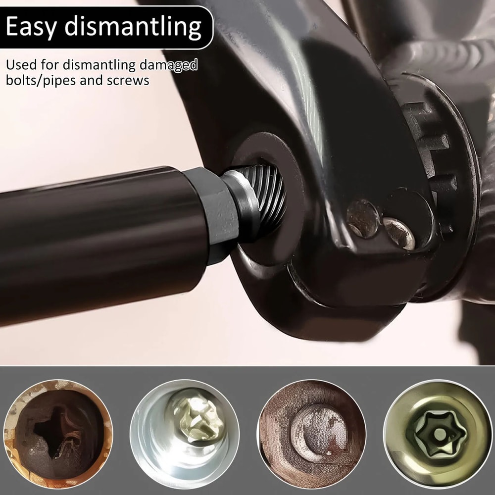 Heavy Duty Screw Extractor Set Multi Spline Bolt Remover Tool For Damaged And Rusted Screws 1