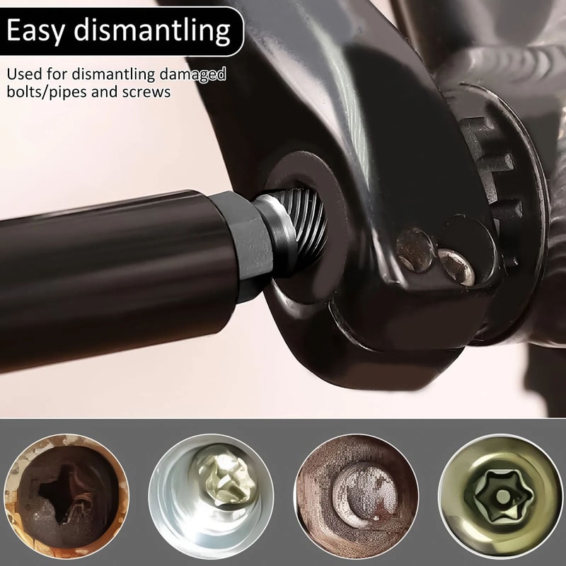 Heavy Duty Screw Extractor Set Multi Spline Bolt Remover Tool For Damaged And Rusted Screws 1
