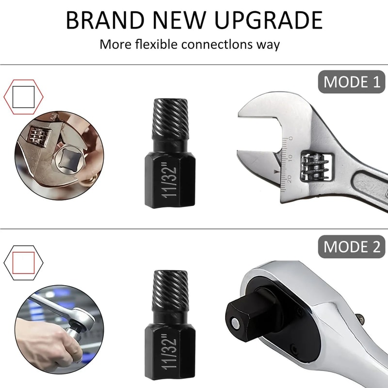 Heavy Duty Screw Extractor Set Multi Spline Bolt Remover Tool For Damaged And Rusted Screws 3