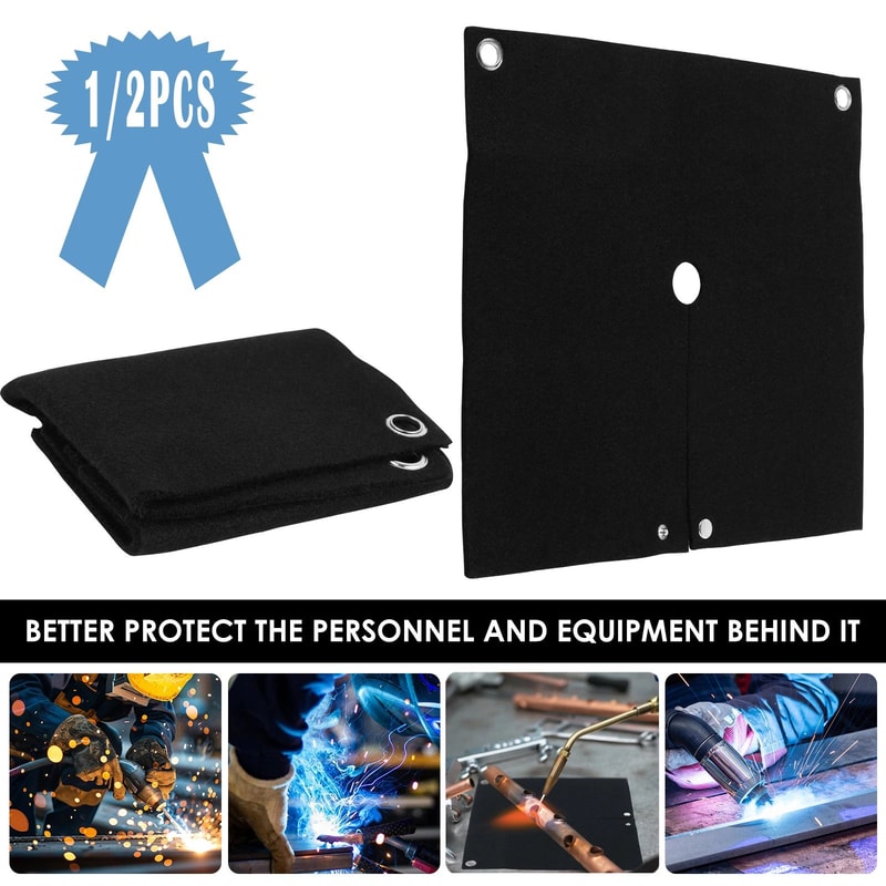 Fireproof Welding Blanket 1800F Heat Resistant Carbon Felt Protection For Metal Work 0