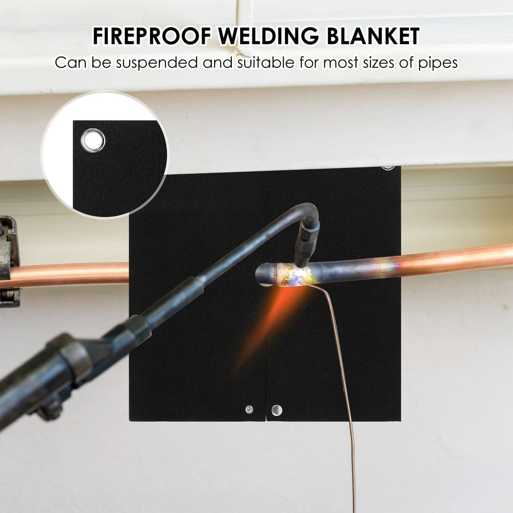 Fireproof Welding Blanket 1800F Heat Resistant Carbon Felt Protection For Metal Work 1