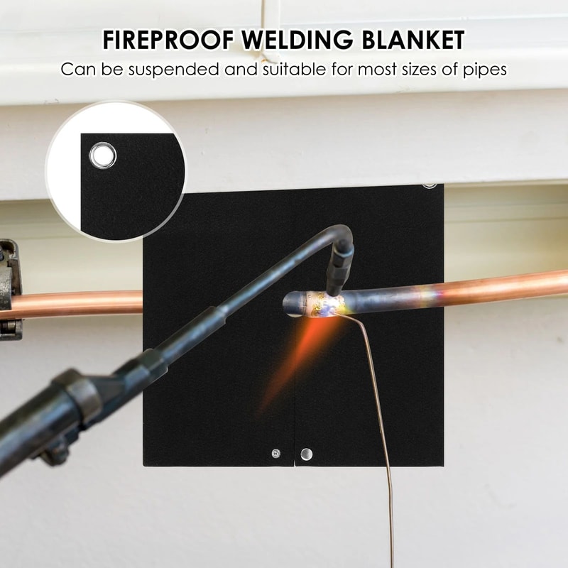 Fireproof Welding Blanket 1800F Heat Resistant Carbon Felt Protection For Metal Work 1