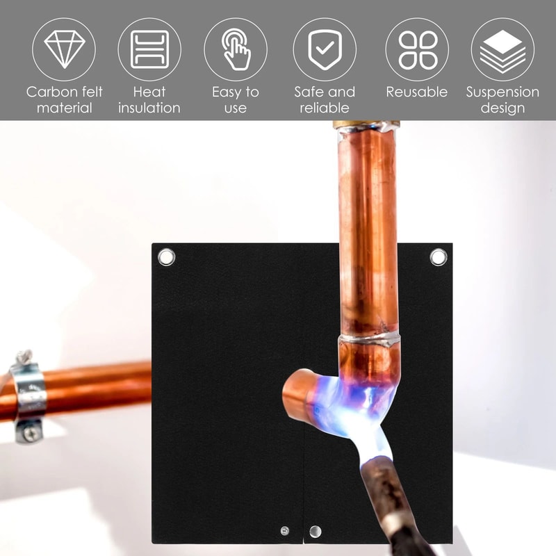 Fireproof Welding Blanket 1800F Heat Resistant Carbon Felt Protection For Metal Work 2