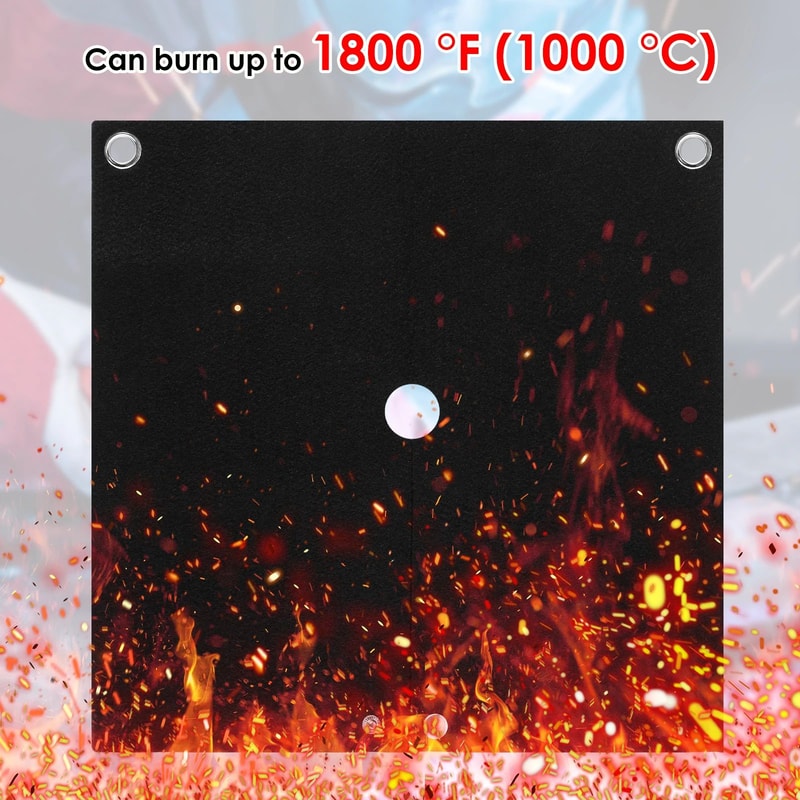 Fireproof Welding Blanket 1800F Heat Resistant Carbon Felt Protection For Metal Work 5