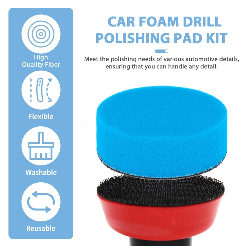 44 Piece Car Polishing Pad Kit Sponge And Microfiber Buffing Pads With Drill Adapter 1
