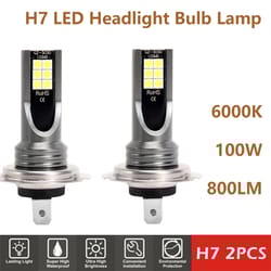 h7 led headlight bulb 6000k super bright fog lights for car driving visibility
