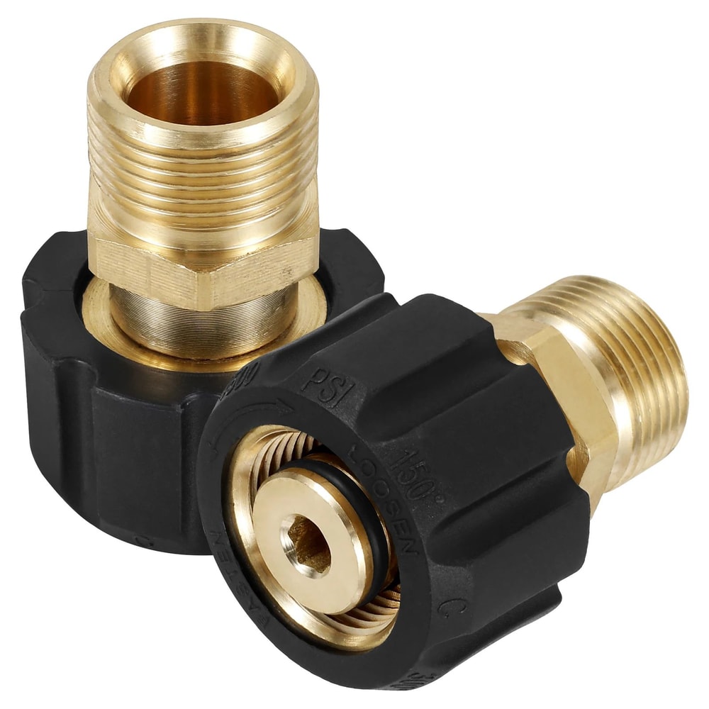 Pressure Washer Hose Adapter M22 Brass Connector 5000 PSI Quick Connect Fitting 0