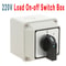 Waterproof Rotary Switch 220V ON OFF Power Control Box Flame Retardant Safety Switch 0