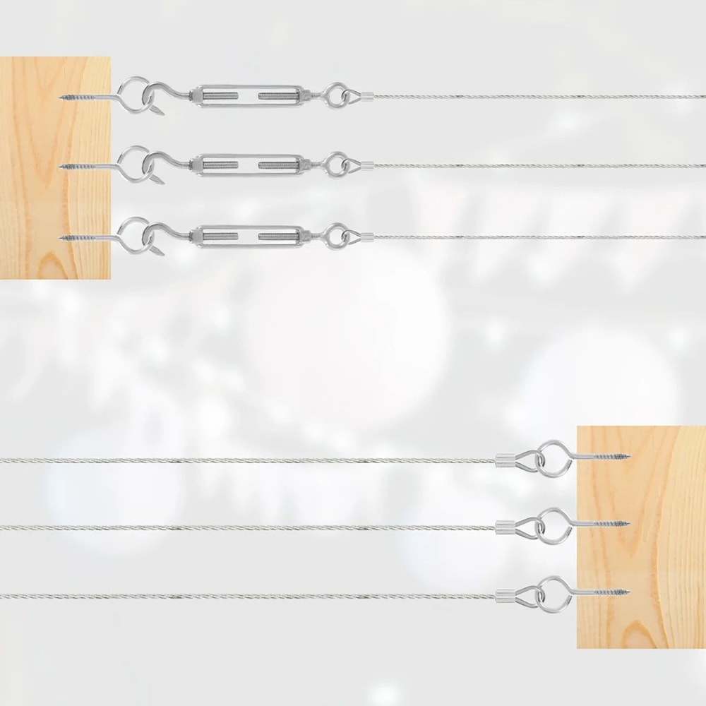 Heavy Duty PVC Coated Steel Cable Clothesline Rope With Hooks For Outdoor Use 3