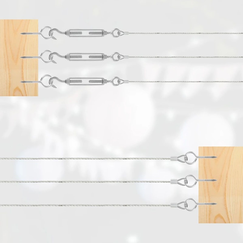 Heavy Duty PVC Coated Steel Cable Clothesline Rope With Hooks For Outdoor Use 3