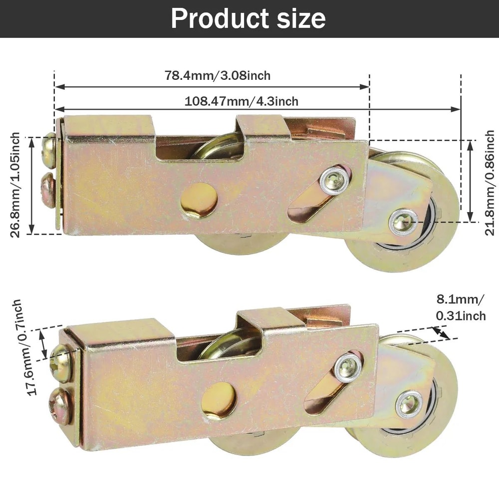 Sliding Patio Door Rollers Double Wheel Assembly Kit For Smooth Window And Door Glide 1