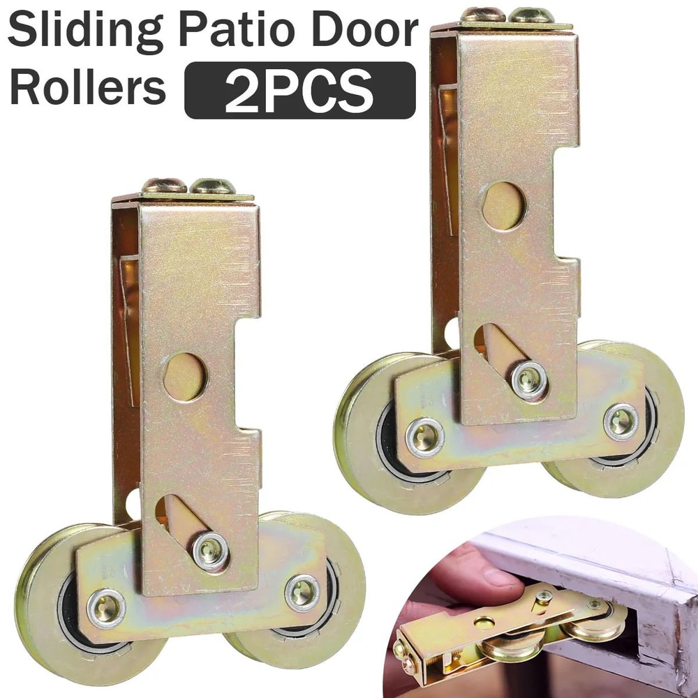 Sliding Patio Door Rollers Double Wheel Assembly Kit For Smooth Window And Door Glide 2