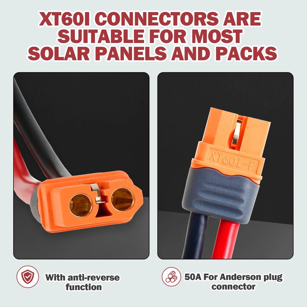 XT60 Charge Extension Cable With Ring Terminal Connector For Solar Battery And Electric Systems 3