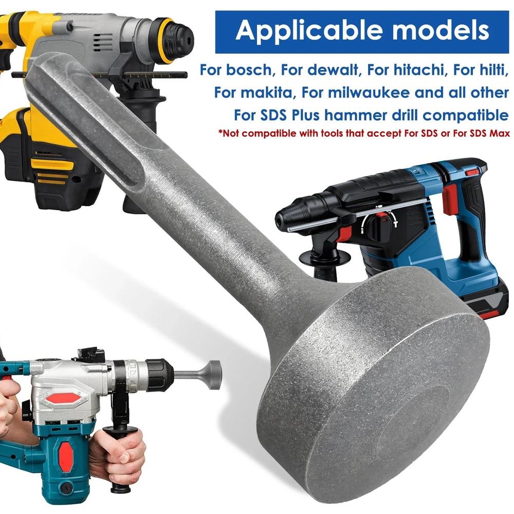 Heavy Duty Ground Rod Driver SDS Plus T Post Driver Tool For Rotary Hammer Drills 1